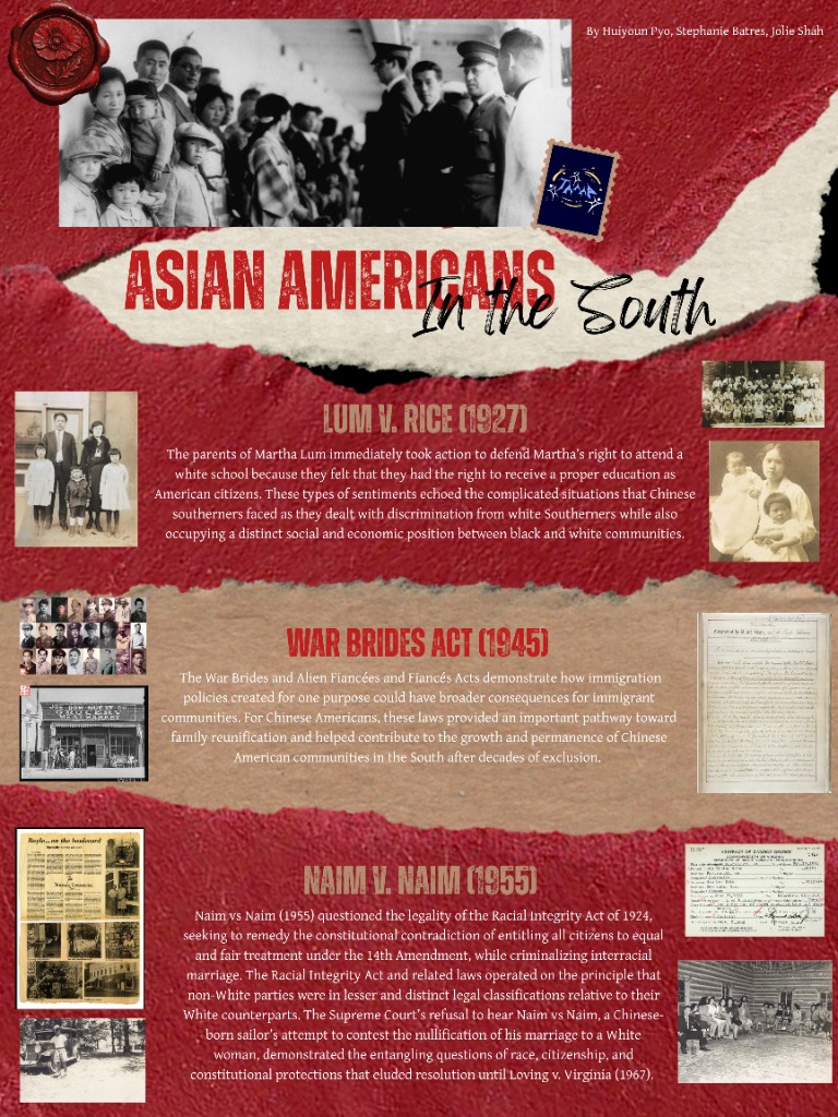 Student poster: Asian Americans in the South