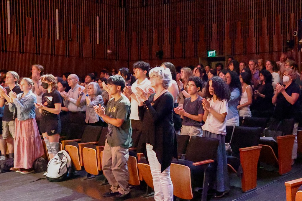 Audience standing ovation after the performance